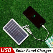 Cargador solar USB portátil para exteriores, panel solar para camping, para teléfonos y dispositivos