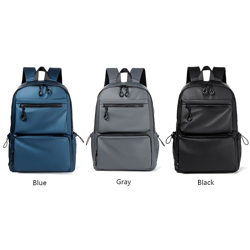 Men's 14-Inch Polyester Laptop Backpack for Travel Casual and School Black
