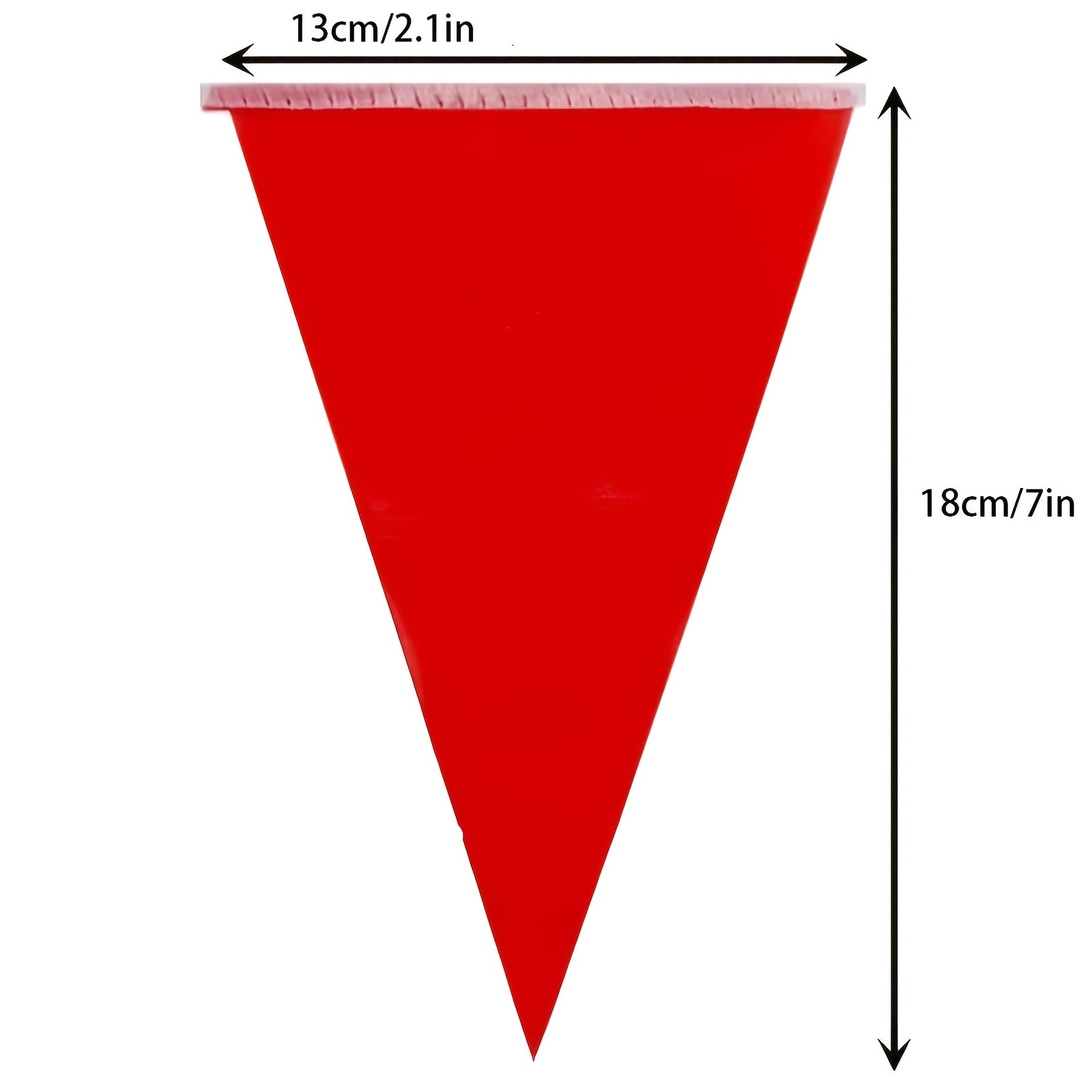 Bayramlar uchun rang-barang uchburchak bayroqchalari, tashqi partiyaga mo‘ljallangan bezaklar, polyester, 100 ta to‘plam