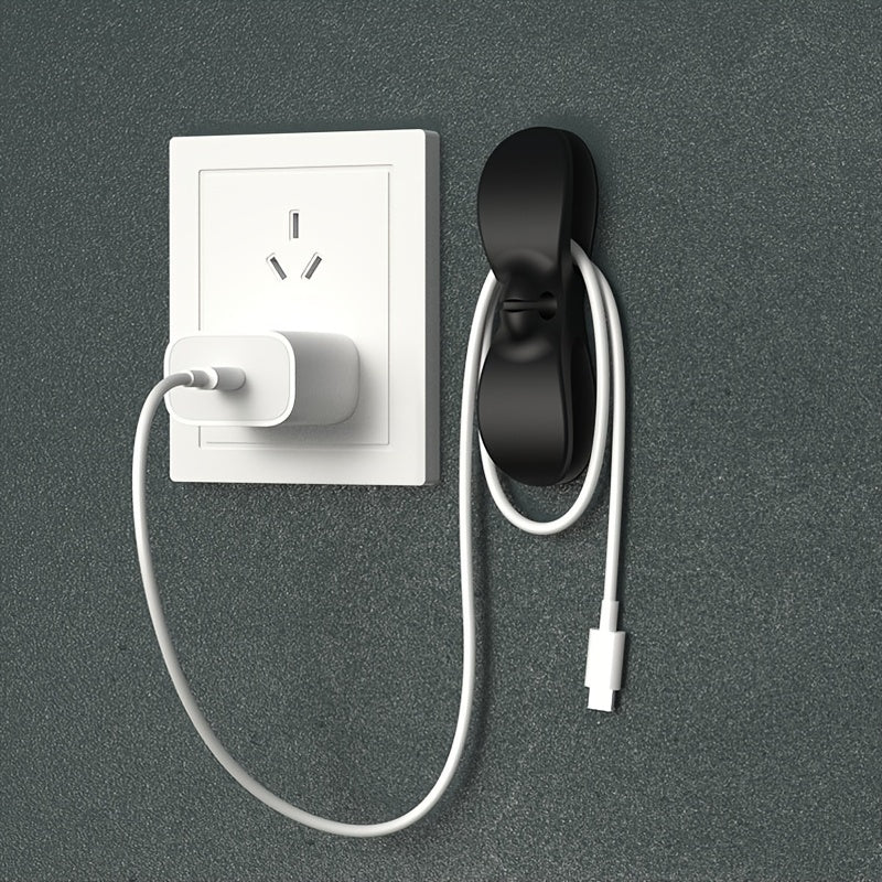 4 Black and White Bendable Silicone Wire Harness Organizer Stickers for Cable Management