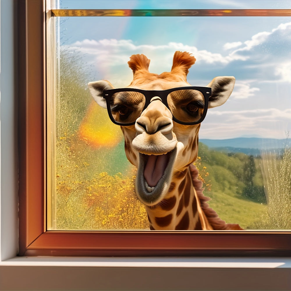 Giraffe Window Decal Removable Sticker for Glass Living Room Bedroom Decor