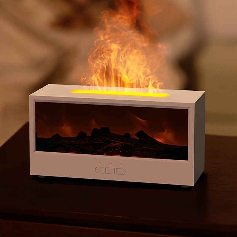 Декоративный диффузор для камина с эффектом пламени, увлажнитель с эфирным маслом и ночником