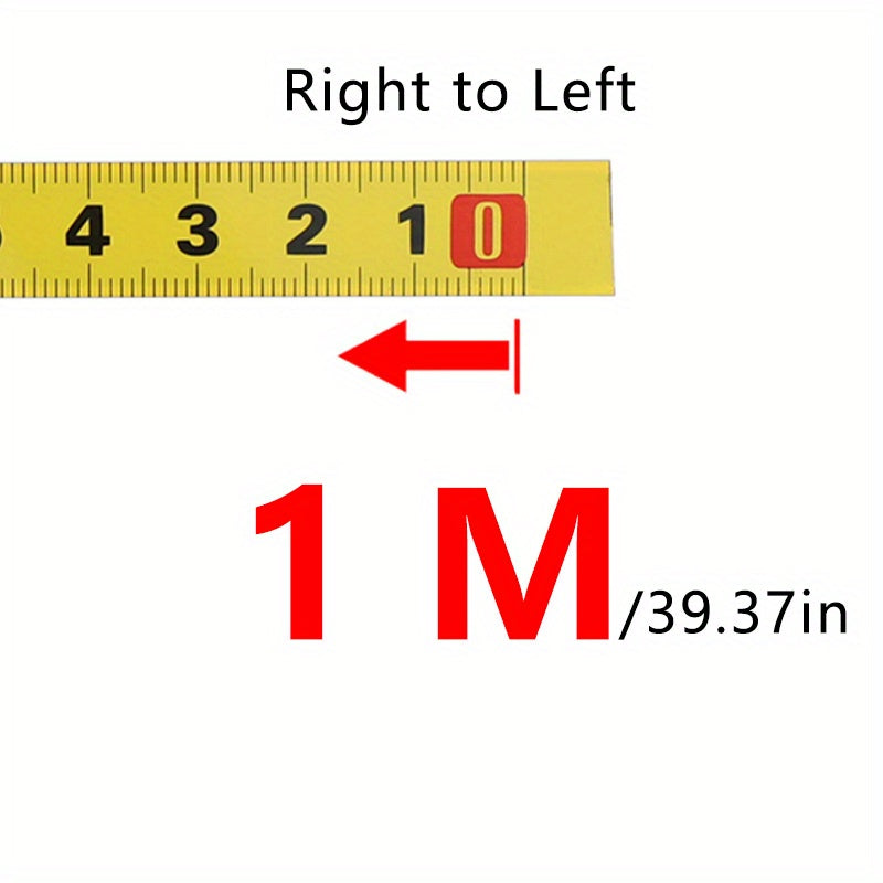 Self-Adhesive Tape Measure Iron 0.5 Inch Wide Metric Scale for Woodworking