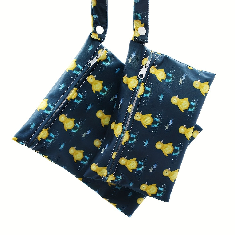 Duck Print Diaper Bag Set 2 Pieces for Babies and Toddlers