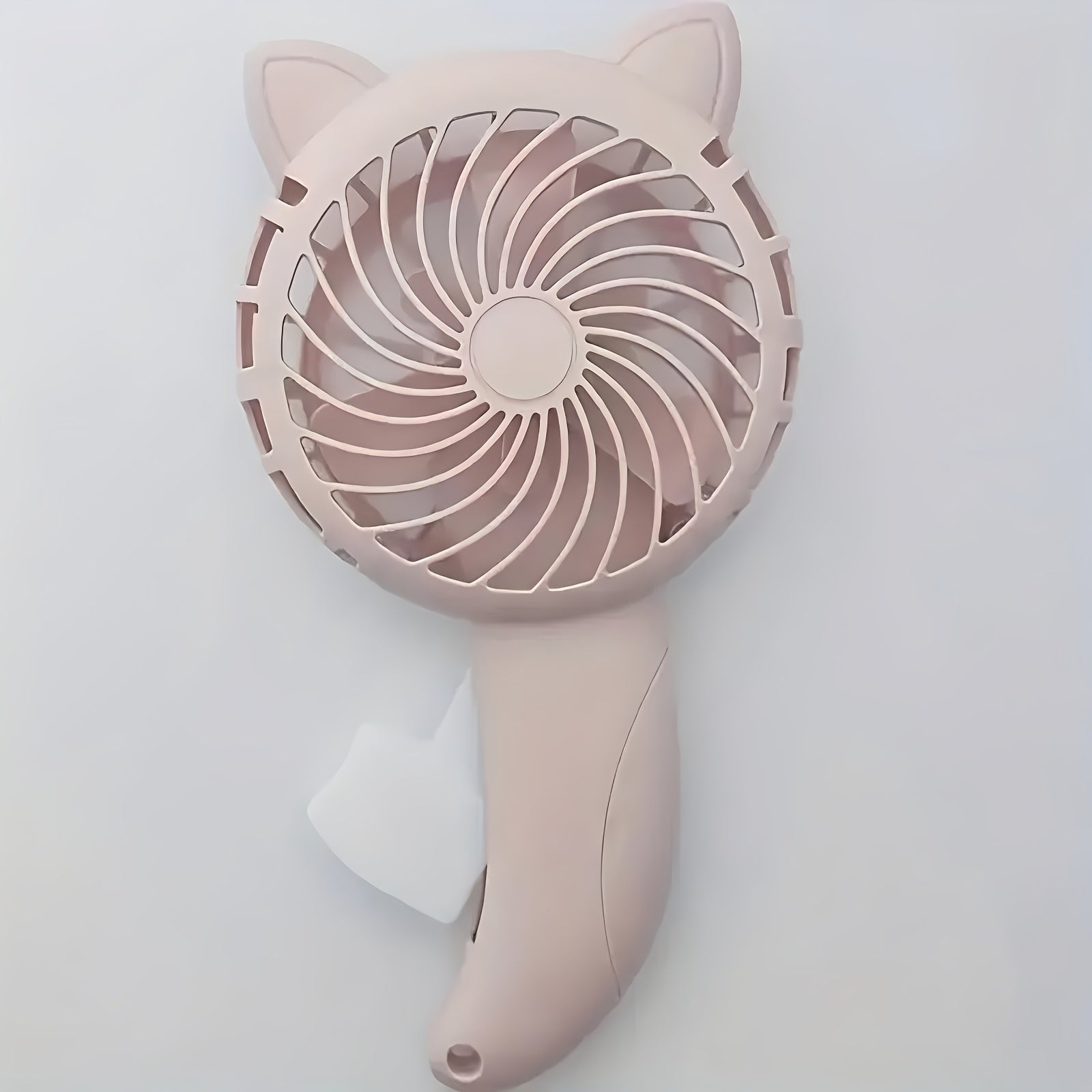 Mini Silicone Cat Ear Hand Fan Portable Manual No Battery Travel Cooling Accessory
