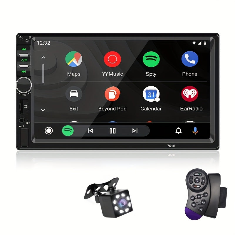 Car MP5 Radio with CarPlay Android Auto 7-Inch HD Touch Screen GPS Reversing Camera Support