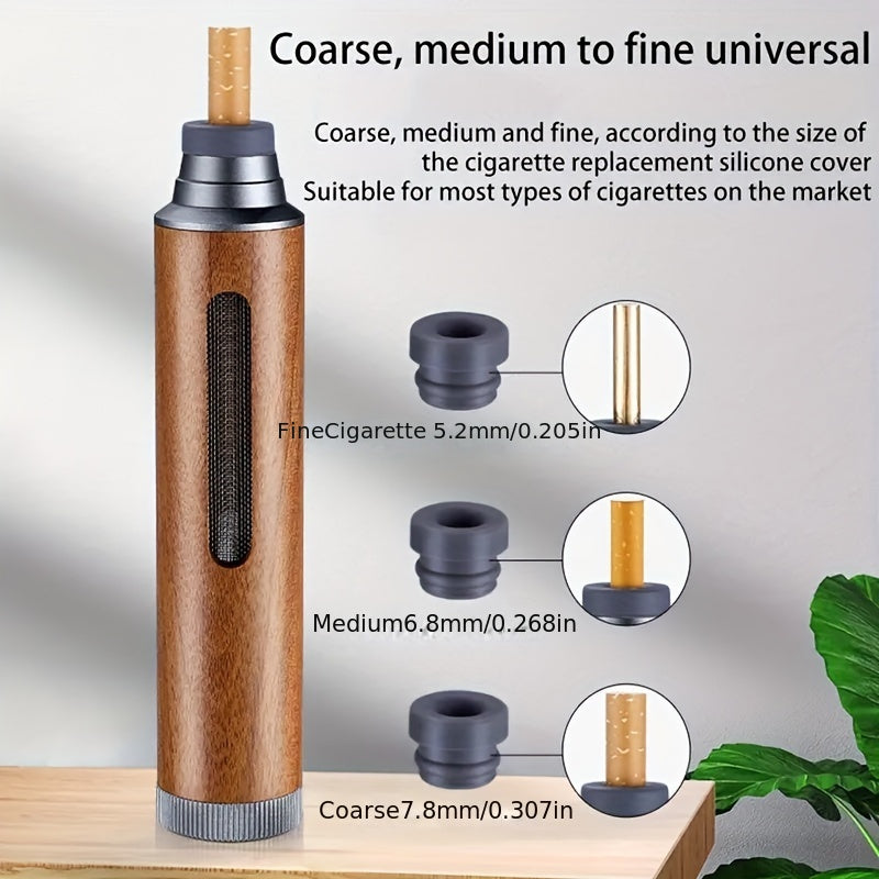 Mini Wooden Car Ashtray Smoke-Resistant Organizer for Vehicle and Office