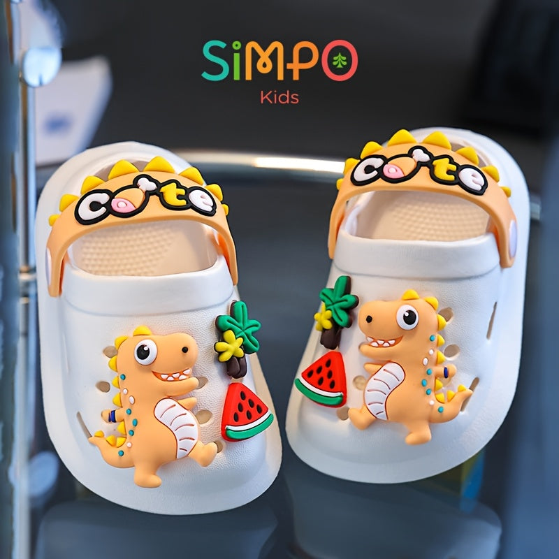 Sandalias ligeras y transpirables de EVA para niños con decoración de cocodrilo para niños y niñas