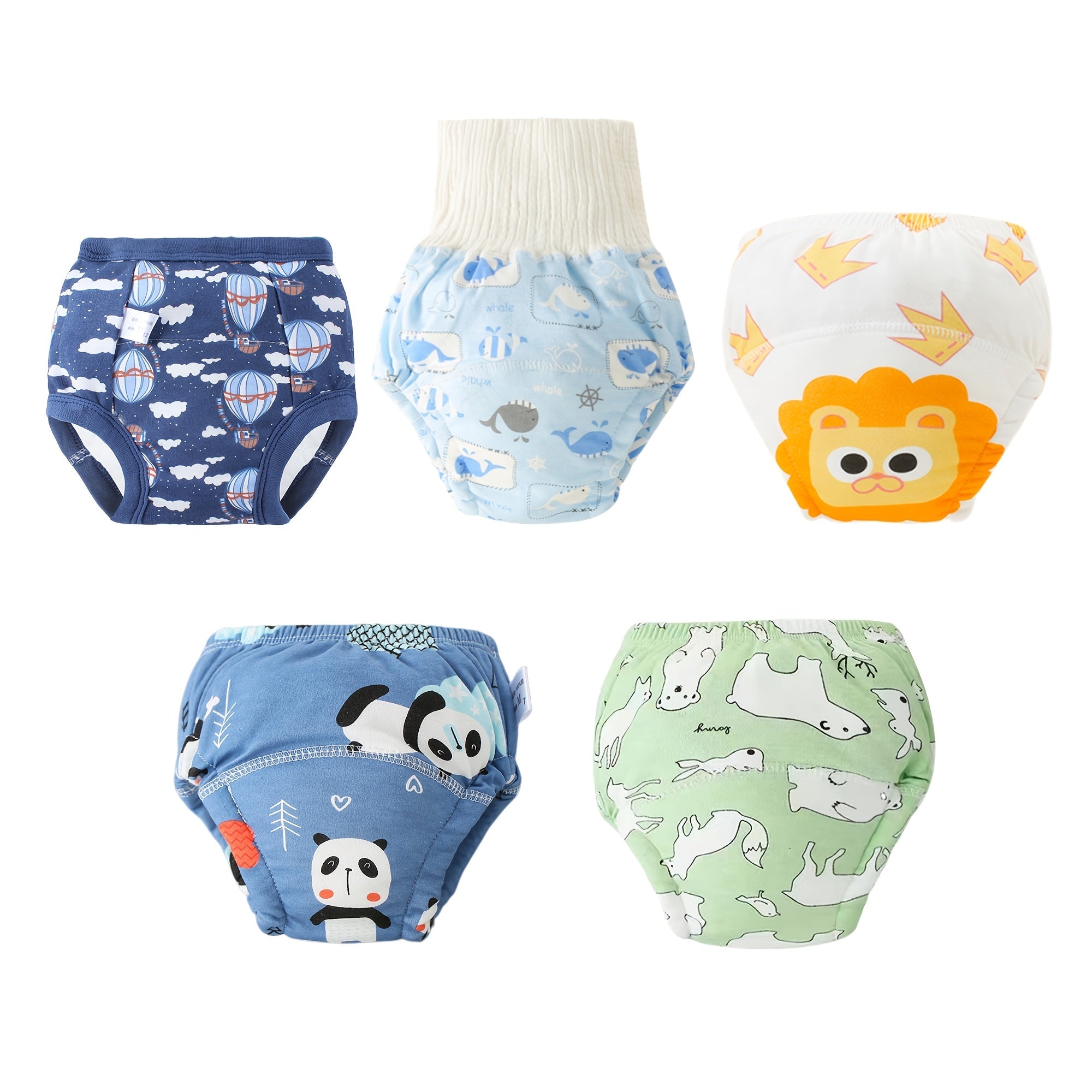 Set of 5 Reusable Training Pants for Potty Training and Gifting