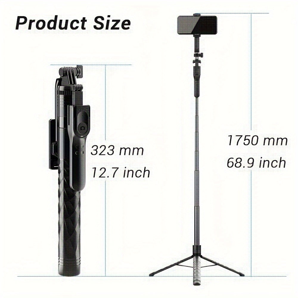Селфи-палка-трипод с беспроводным пультом затвора для телефонов Android и iOS, стабилизатор с гироскопом.