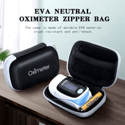 Oximeter Storage Case Black White Portable Zipper Organizer