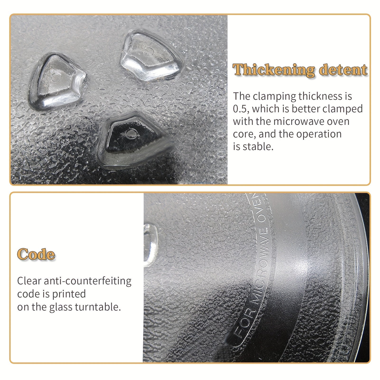 Heat-Resistant Glass Microwave Turntable Plate for Kitchen and Dining