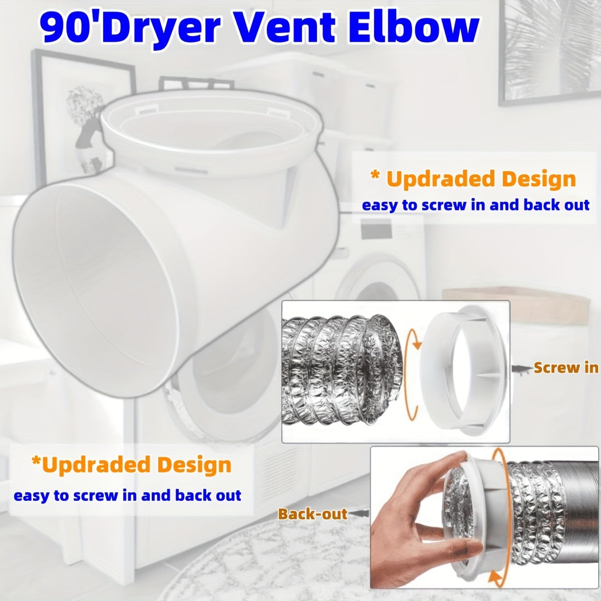 Quruqchi ventilatsiya to'plami 10.16 sm Bardoshli plastmassa Oson o'rnatish bilan montaj bracketi bilan
