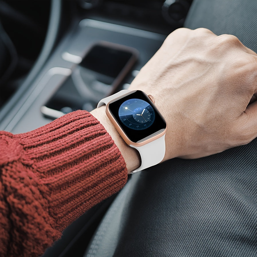 Sport Silicone Watch Band for Apple Watch Series 1-10 Compatible with 38mm to 49mm Men Women