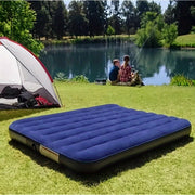 Inflatable Air Mattress Waterproof PVC Nylon for Camping Hiking Office Naps Blue