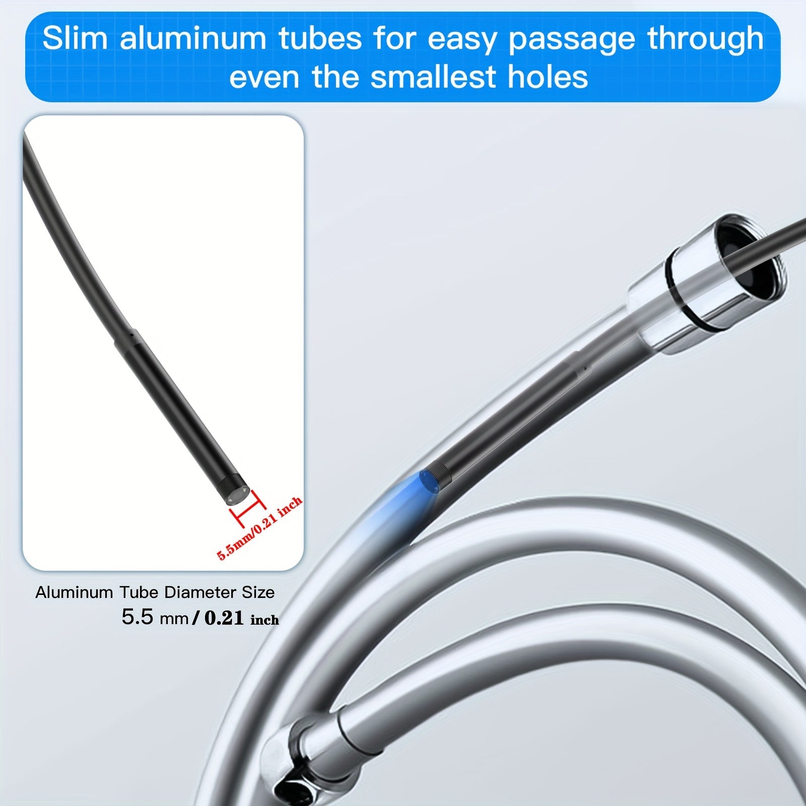 Industrial Endoscope Camera 5.5mm 1080P HD USB iOS Bendable Probe Micro Camera