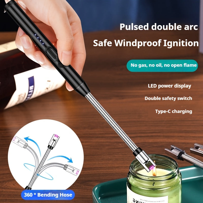 Mini USB Arc Fire Starter for Outdoor Camping BBQ Windproof Lighter
