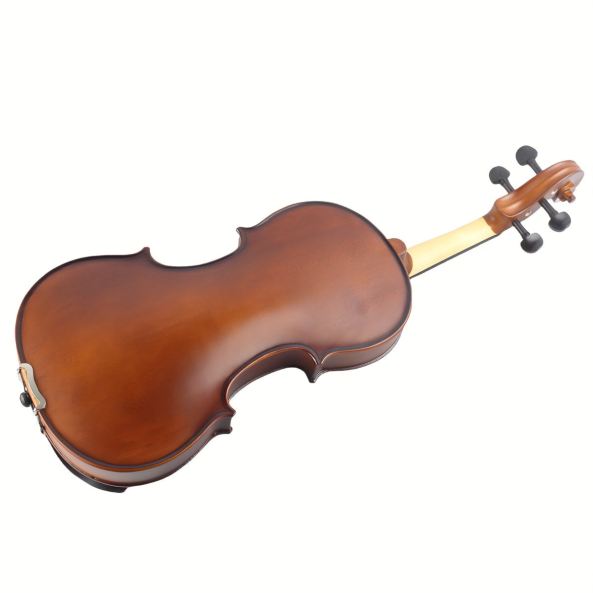 4/4 Solid Maple Violin for Beginners and Professionals with UV Coating Ebony Knobs Carbon Fiber Tailpiece and Triangle Case