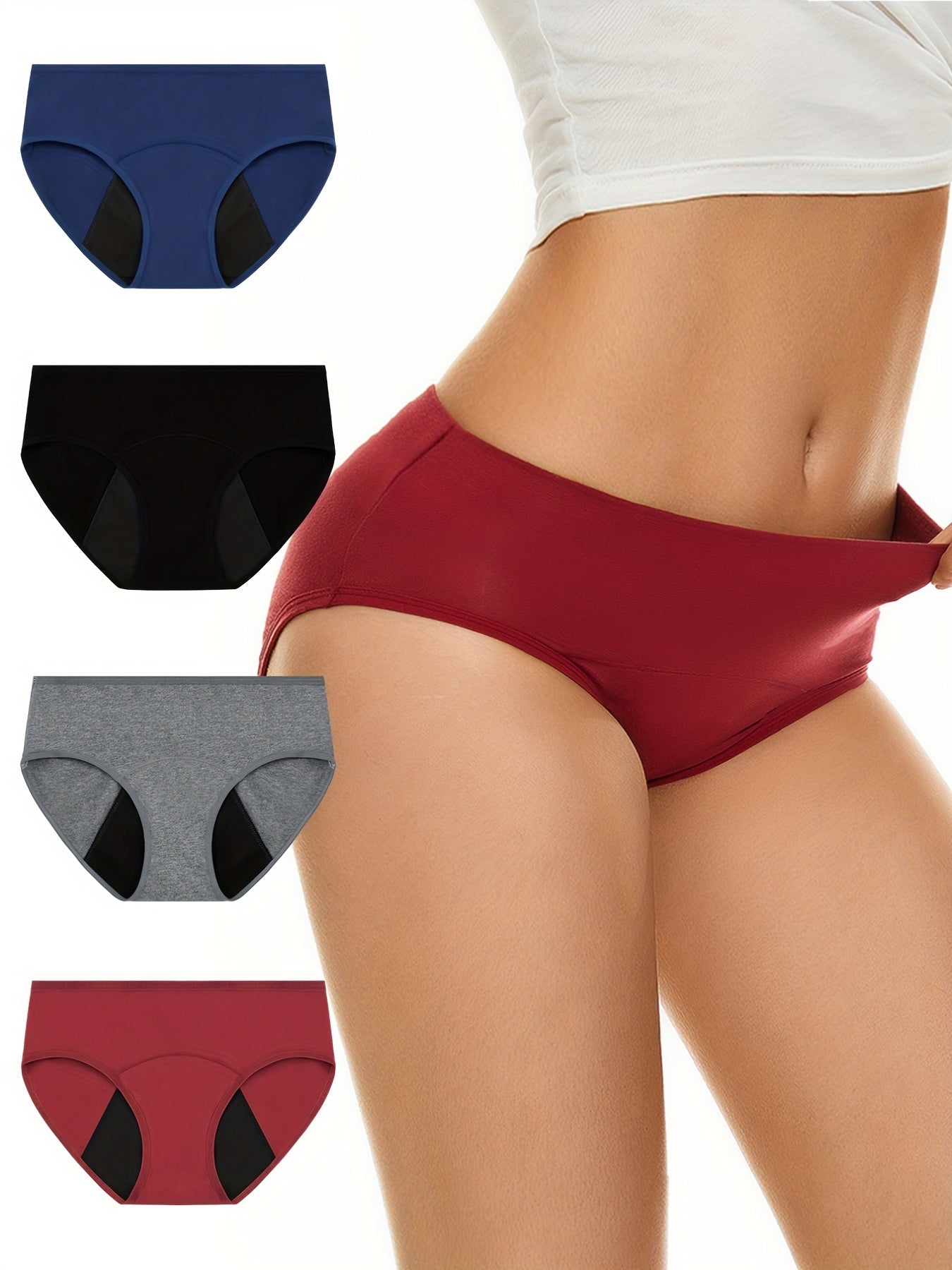 Women's Menstrual Panties Breathable Full-Coverage Anti-Leak Underwear