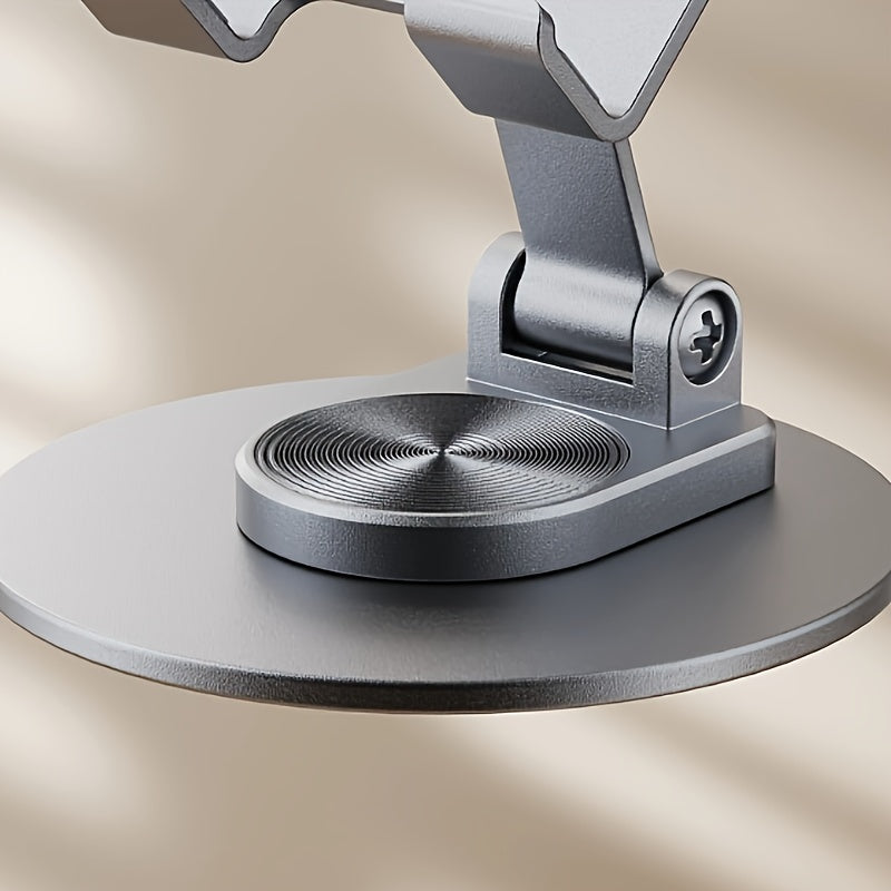 All Metal 360° Rotatable Foldable Phone Holder for Streaming Carbon Black