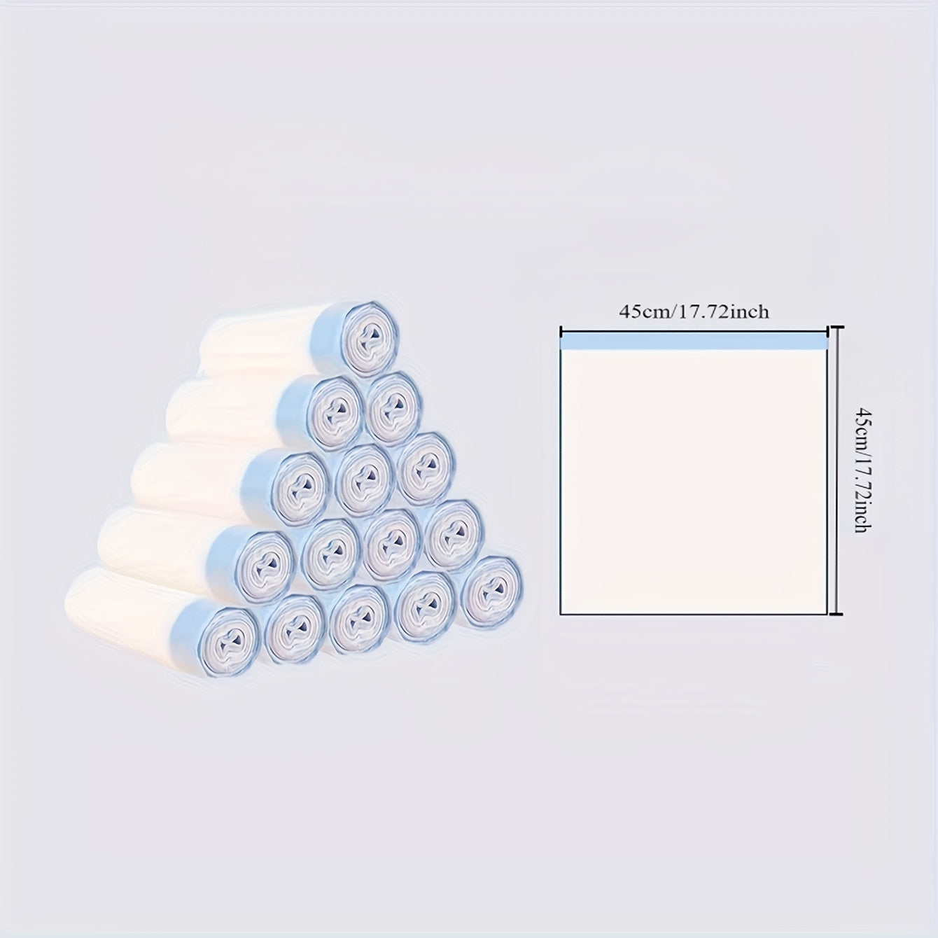 5 Rolls of 75 Count Drawstring Trash Bags for Household Office School Odor Sealing Polyethylene