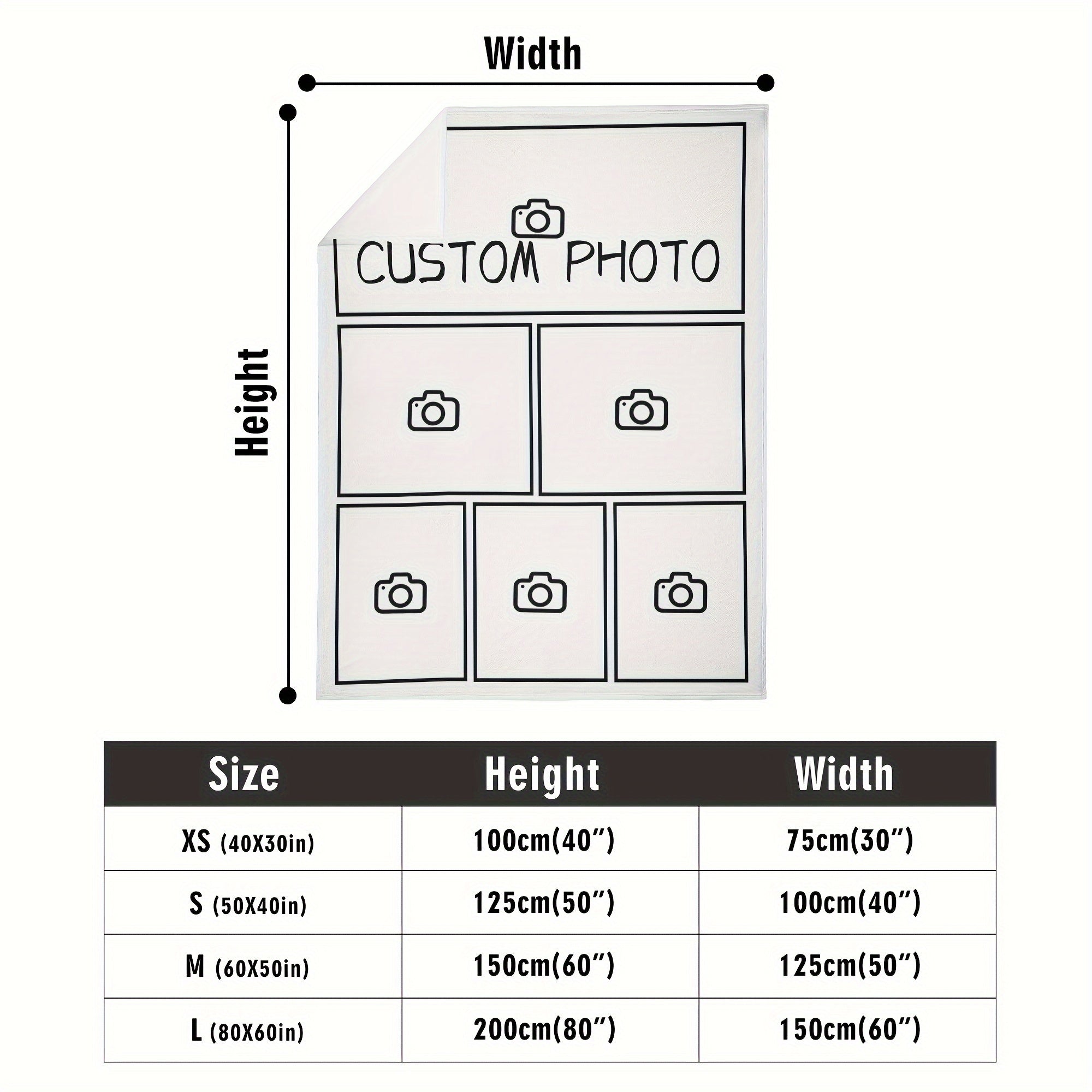 Personalized Flannel Blanket with Photo Collage for Sofa and Bed, Machine Washable