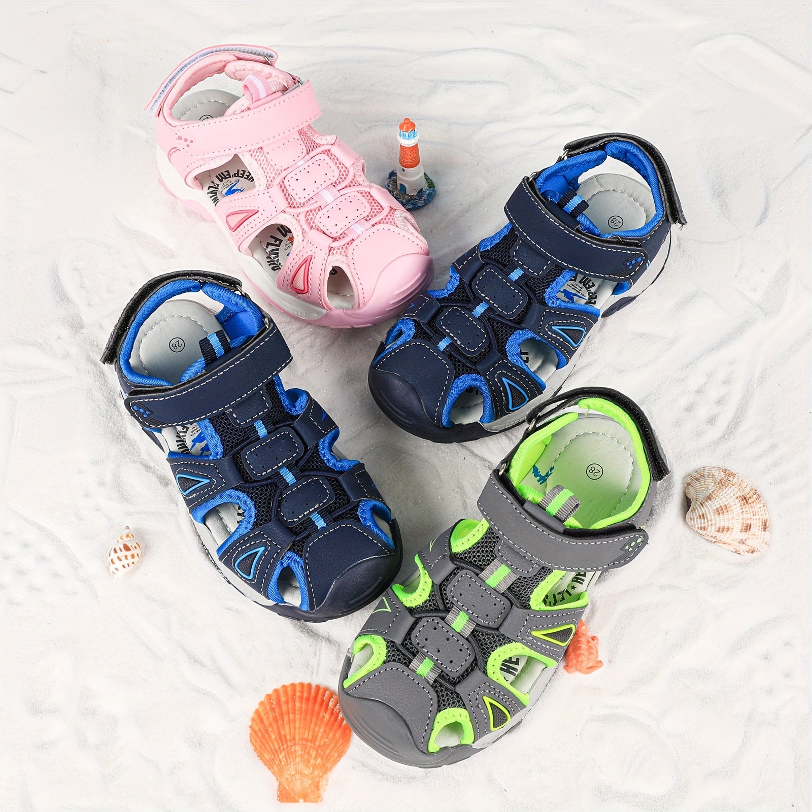 Kids' Sport Sandals for Boys and Girls, Closed Toe, Breathable, Summer Outdoor Shoes