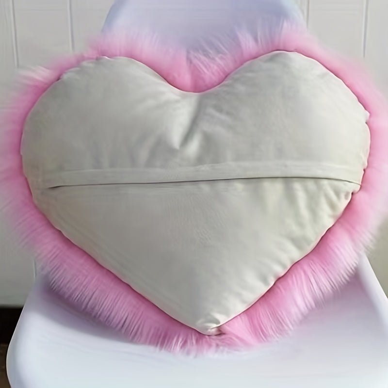Heart-Shaped Throw Pillow for Living Room or Bedroom Long Plush Softness and Comfort
