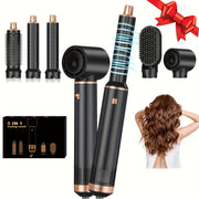 5-in-1 Hair Styling Tool Set with Detachable Curling Iron and Negative Ion Straightener
