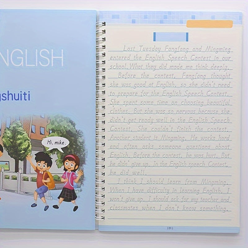 English Handwriting Practice Set with Reusable Calligraphy Alphabet Book and Writing Tools