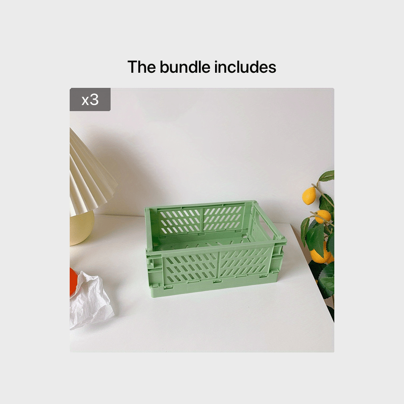 Мини-складная пластиковая коробка для хранения для организации рабочего стола и дома