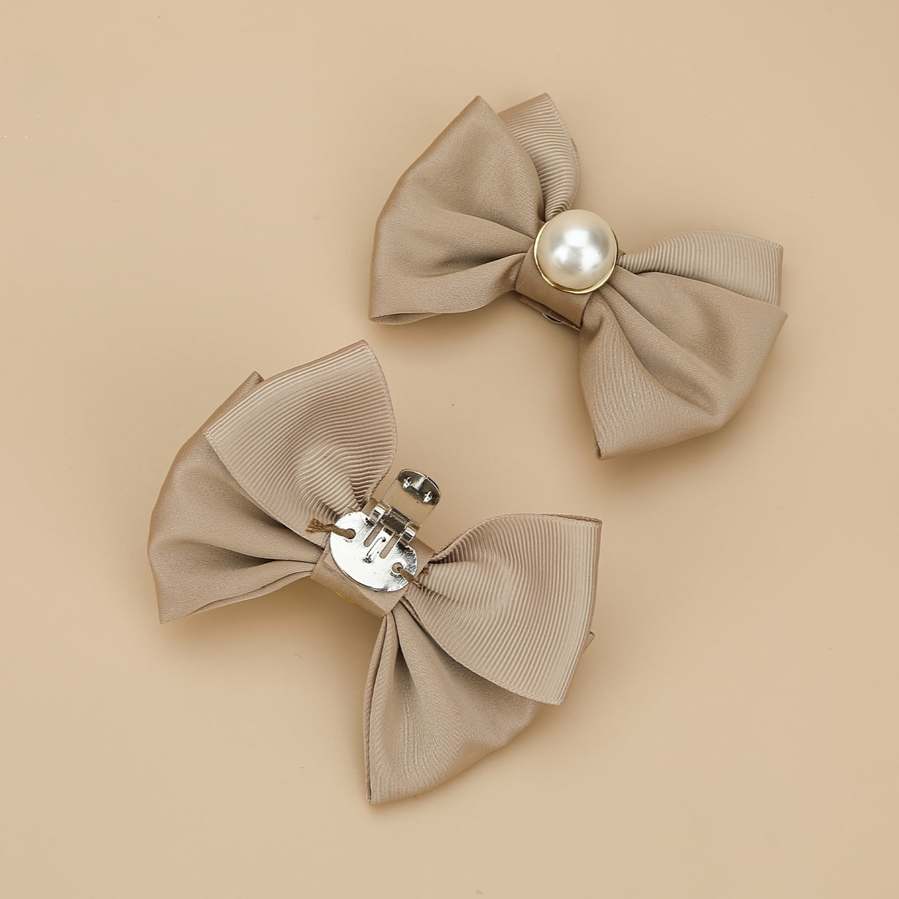 Women Faux Pearl Bowknot Shoe Clips Detachable Buckles for Wedding High Heels