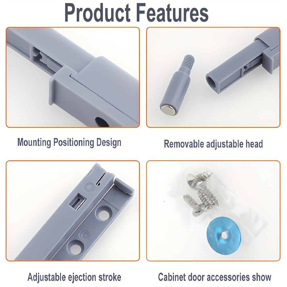 Set of 5/10/15/20 Plastic Automatic Rebound Door Switch for High Doors and Drawers