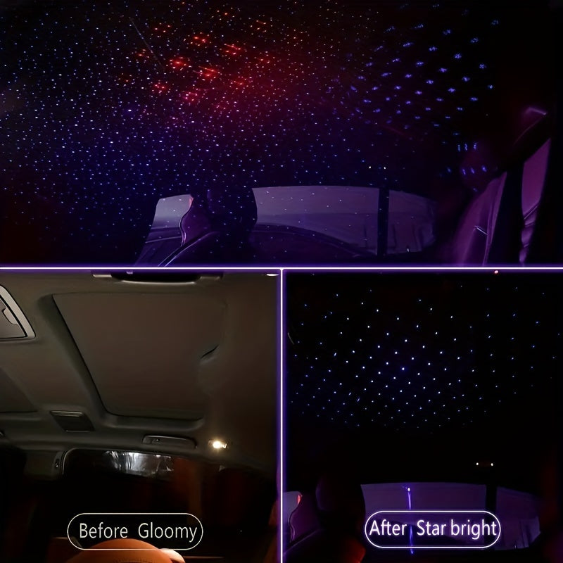 Car Interior LED Starry Sky Light Atmosphere Car Roof Decoration Projector