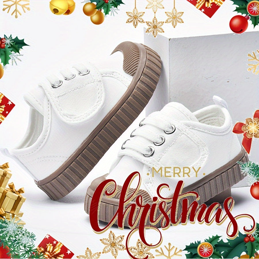 Toddler Canvas Shoes for Indoor Outdoor 1-2 Years Boys Girls Spring Autumn Breathable Fabric