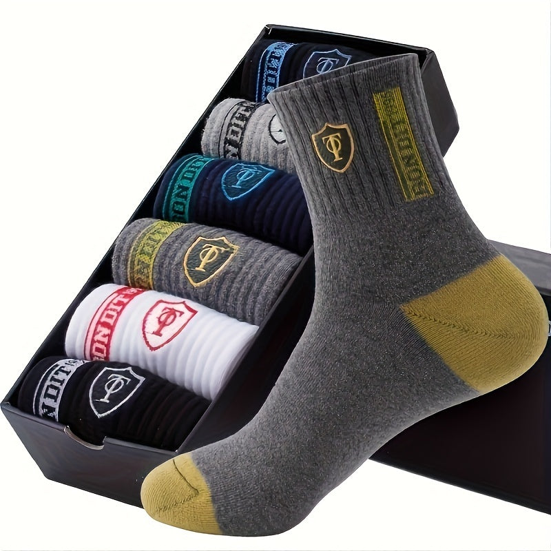 Men's 5-Pack Sailor Socks Breathable Warm Knit Polyester Spandex Fall Winter