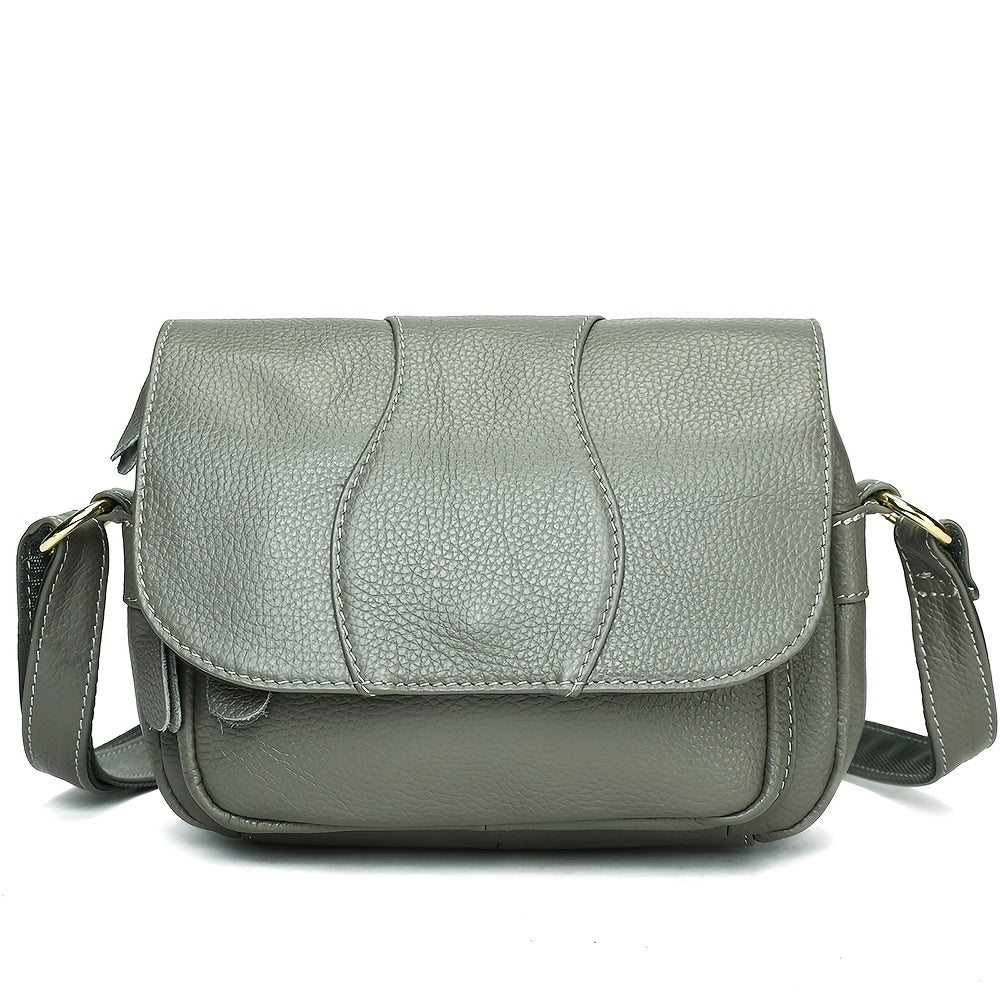 Women’s Leather Crossbody Bag Black Blue Casual Adjustable Strap Durable