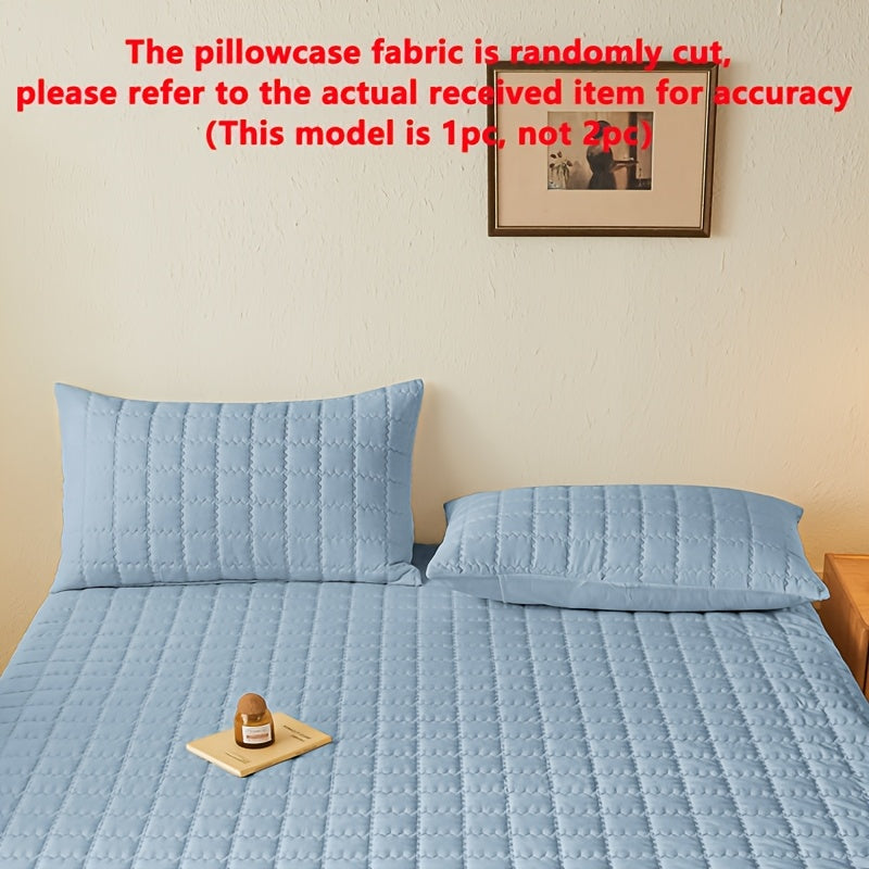 Square Pattern Waterproof Pillowcase Soft Breathable Skin-Friendly Bedroom Decor