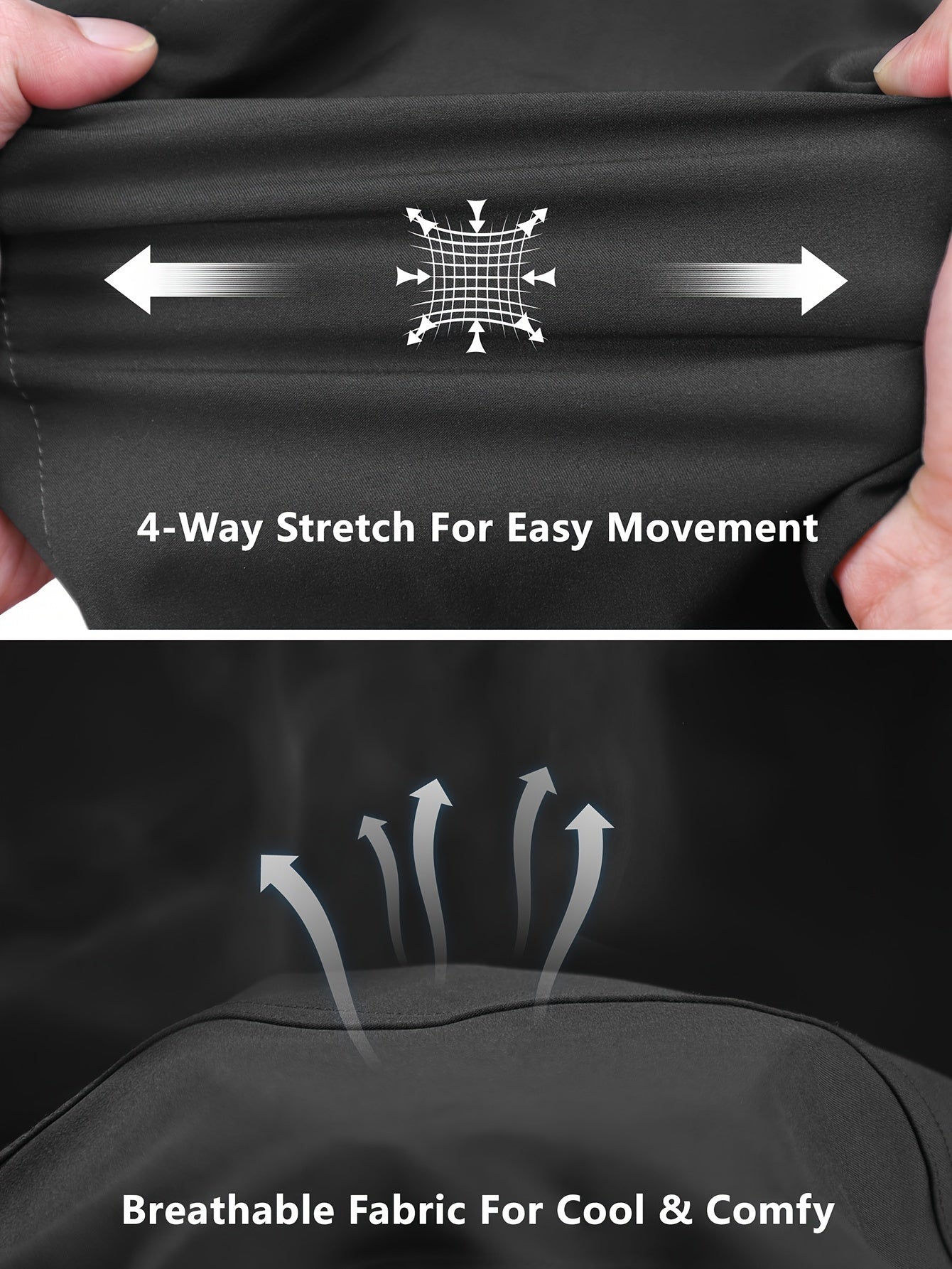 Ayollar uchun tez quriydigan, oson yig‘iladigan va qisilib ketadigan yurish shimlari, olib tashlanadigan oyoqlari bilan, qora, katta