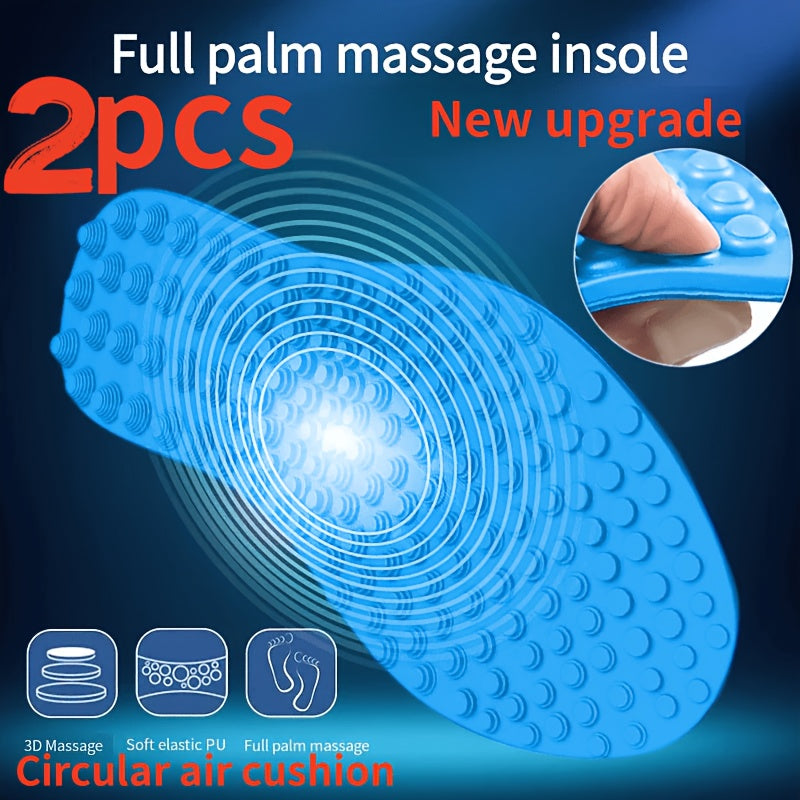 Unisex Breathable Shock-Absorbing Massage Insoles for Running and Walking