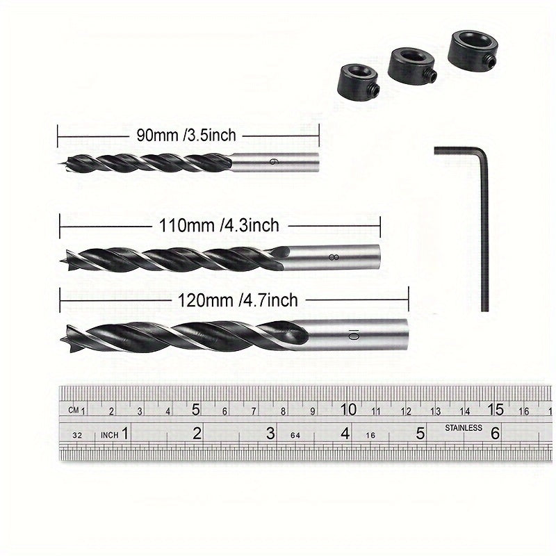 7/14pcs 15 Degree Oblique Hole Locator Drill Bit Set for Woodworking