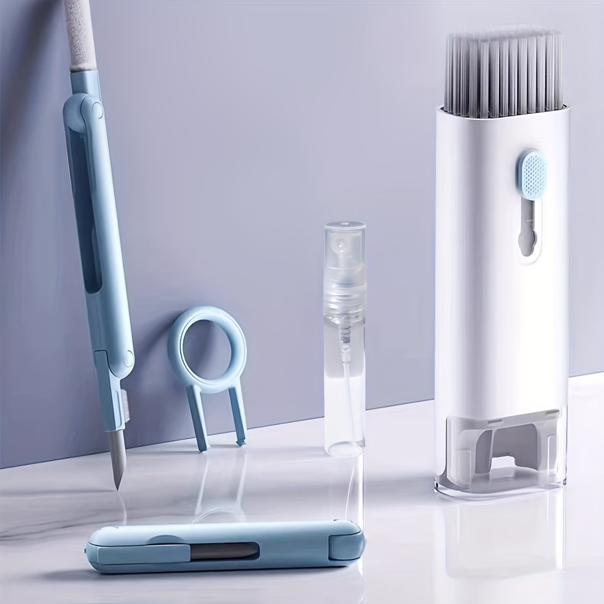 Digital Device Cleaning Kit with Brush Spray and Microfiber for Laptops Phones and Keyboards