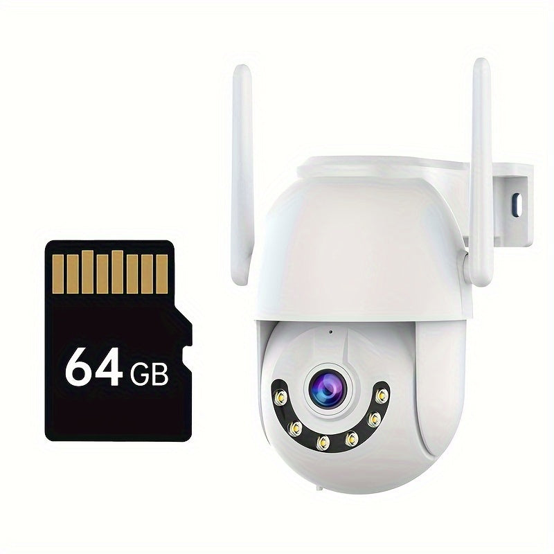 Ulanmagan tashqi xavfsizlik kamerası 3MP HD insonni kuzatish harakatini aniqlash 64GB bilan ta'minlangan