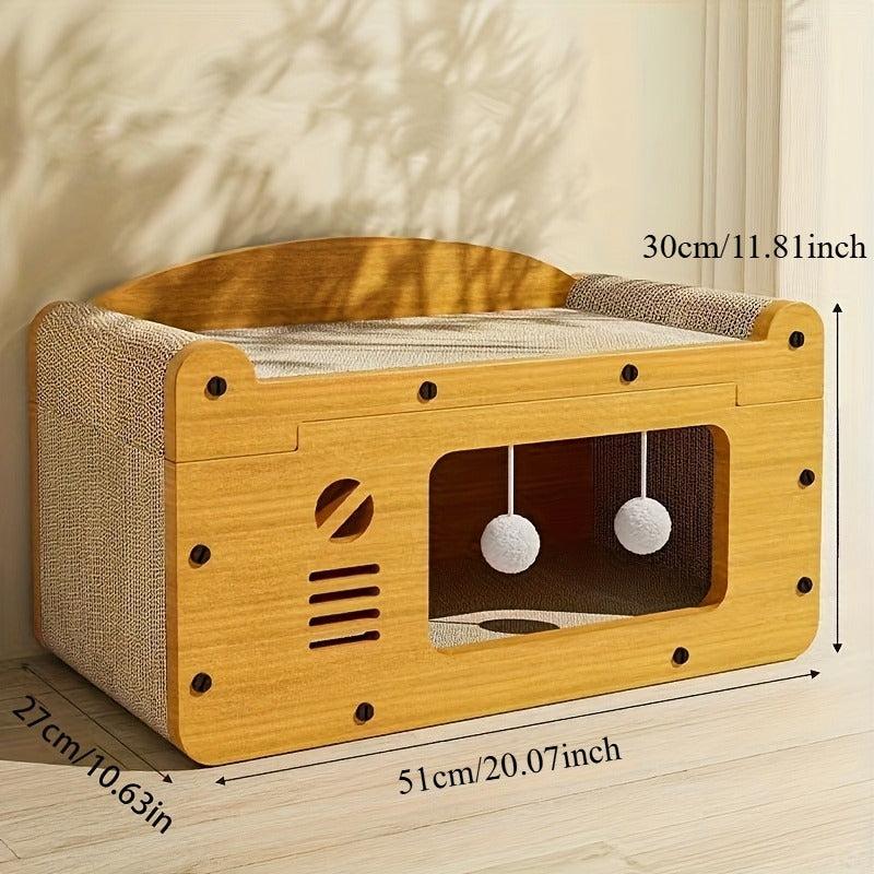 Hashamatli Katta Mushuk Qichish - O'yinchoqlar va Yotoq bilan Ko'p Darajali Mushuk Apartamenti, Barcha Mushuk O'lchamlari uchun Ideal, Mukammal Qish Sovg'asi.