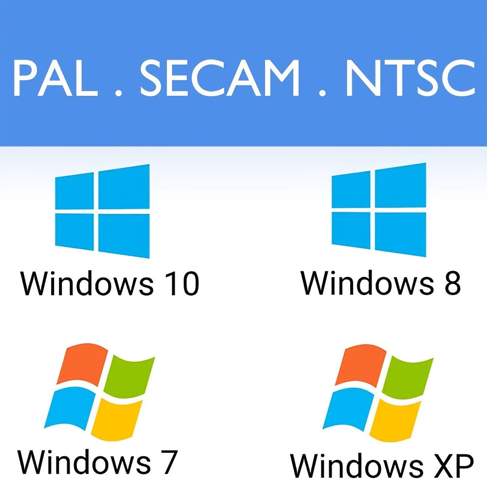 VHS to Digital Converter Video Capture Card USB 2.0 for Windows Android Hi8 Mini DV