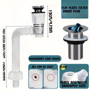 Universal drenaj quvuri to'plami qora oq ABS egiluvchan hidni yutuvchi oson o'rnatiladi