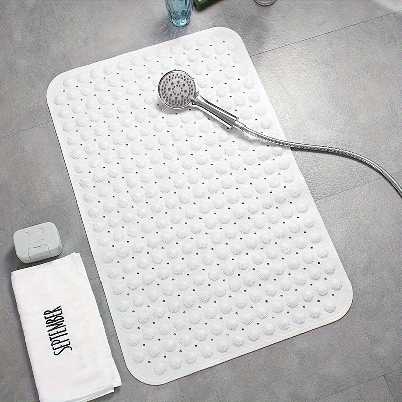 Non-Slip Bath Mat with Drainage Holes for Bathroom Shower Stall and Home Use