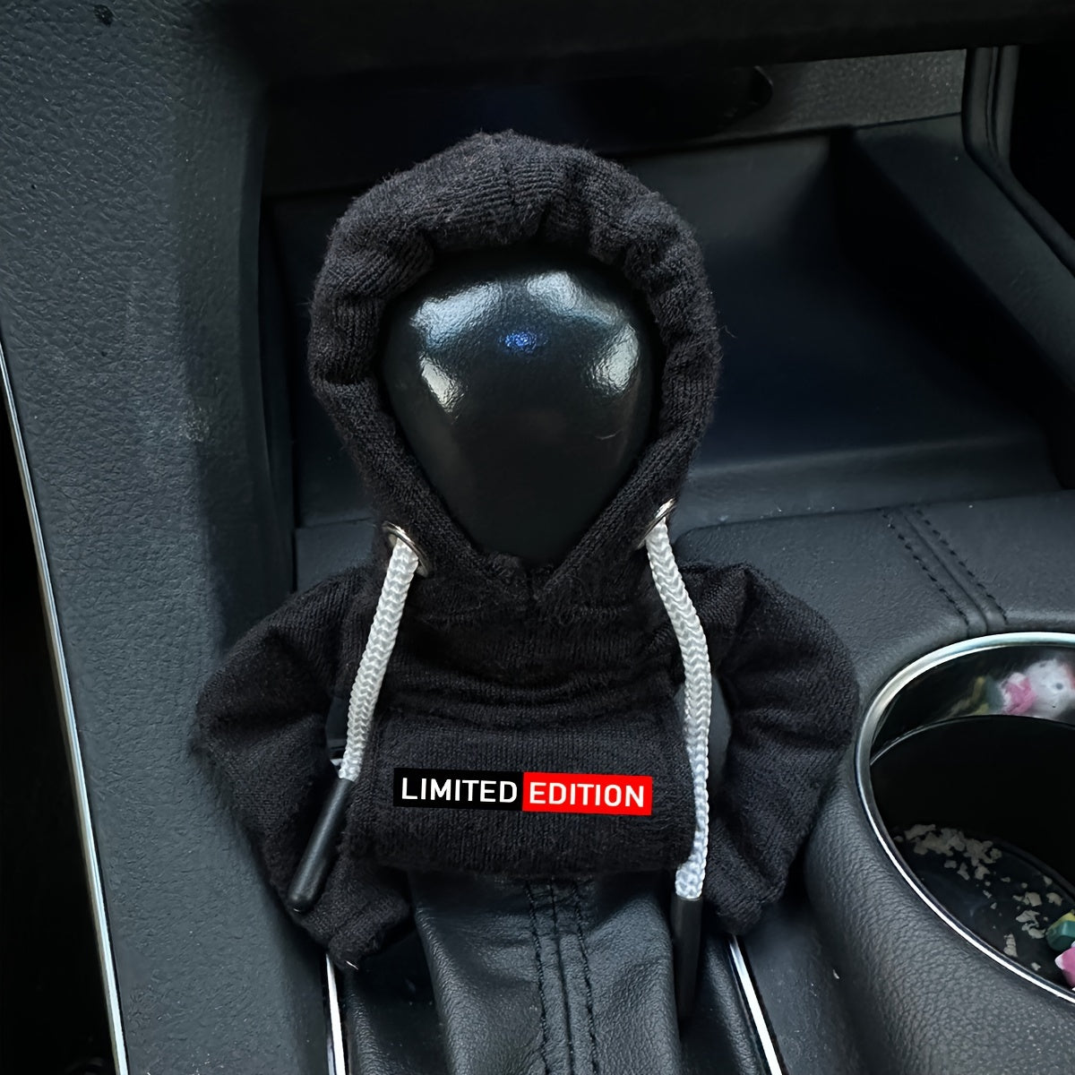 Universal Car Gear Shift Knob Cover Hoodie Leather Manual Handle Decoration