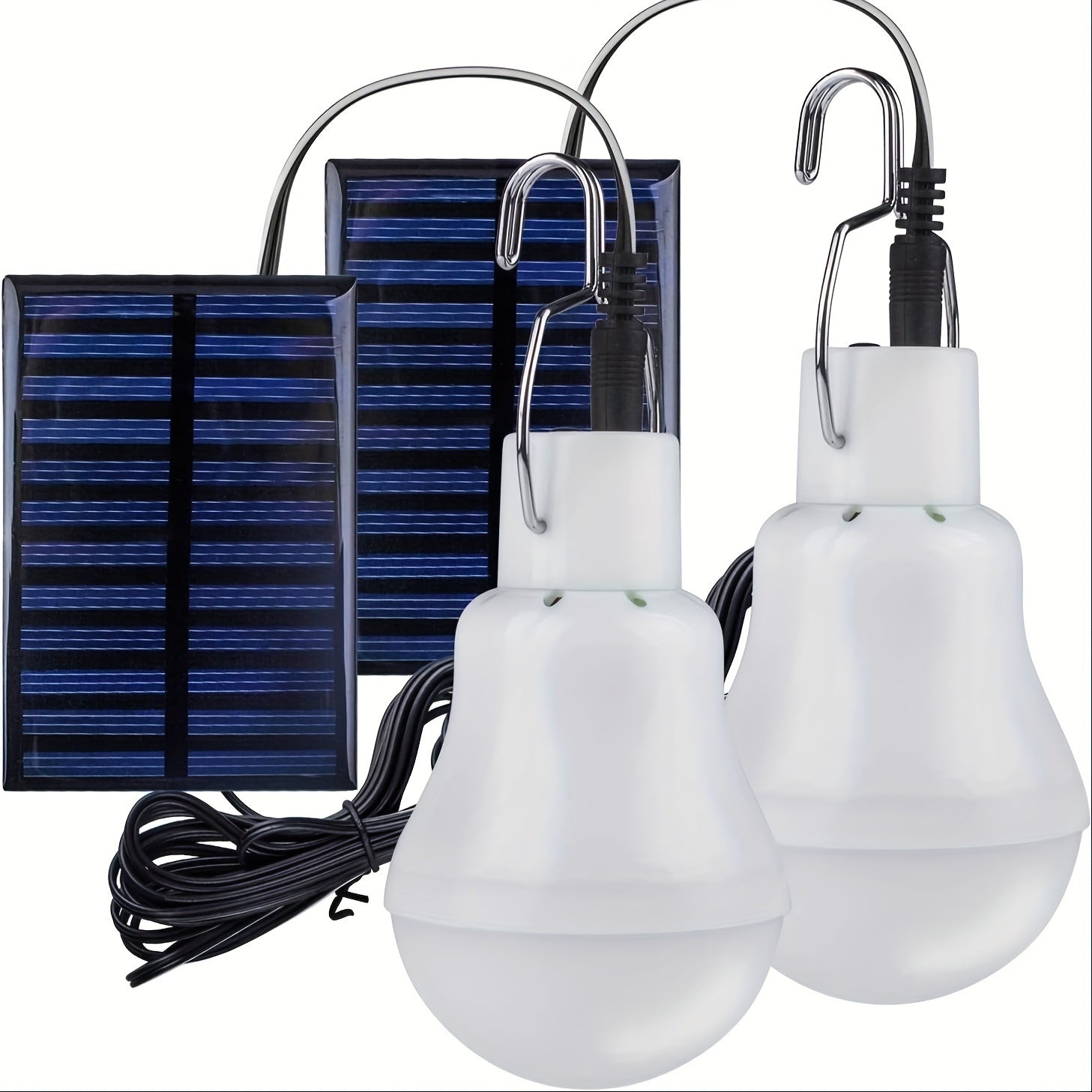 Solar-Powered LED Outdoor Light Bulb for Garden and Camping Energy Efficient Rechargeable Solar Panel