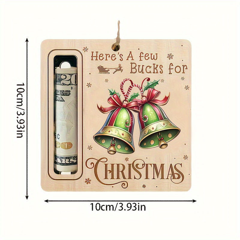 Christmas Tree Ornament with Santa Snowman Gingerbread Bells Candy Cane Artificial Wood